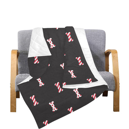 Dog Bone Pattern Print Design 04 Premium Quilt