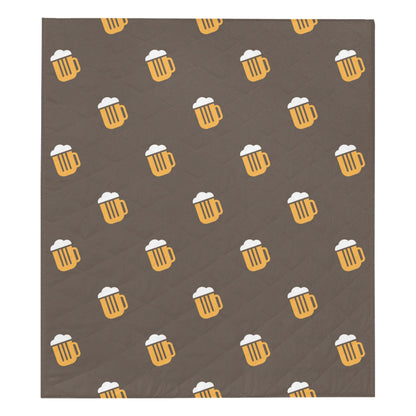 Beer Pattern Print Design 01 Premium Quilt