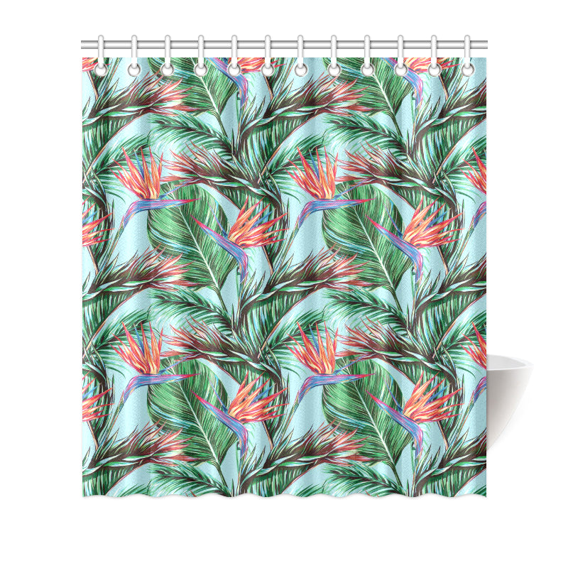 Bird Of Paradise Pattern Print Design BOP01 Shower Curtain
