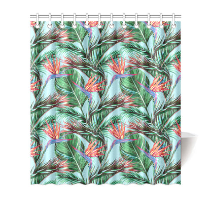 Bird Of Paradise Pattern Print Design BOP01 Shower Curtain