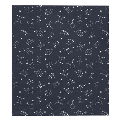 Constellation Pattern Print Design 05 Premium Quilt