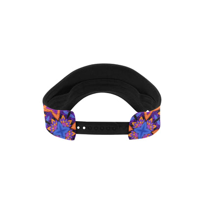 kaleidoscope Purple Orange Print Design Unisex Sun Visor