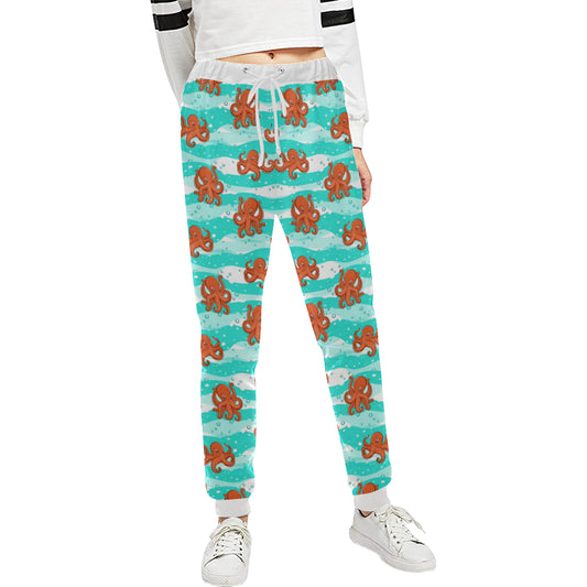Octopus Cute Design Print Themed Unisex Sweatpants