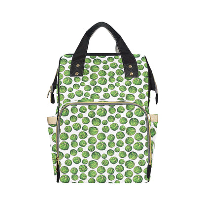 Brussels Sprouts Pattern Print Design 02 Diaper Bag Backpack