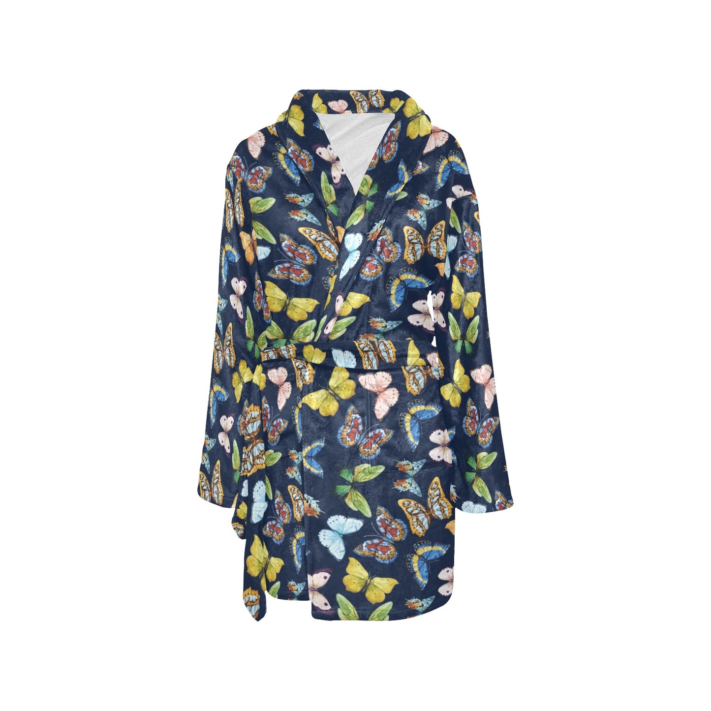 Butterfly Beautiful Print Pattern Women's Fleece Robe