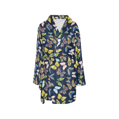 Butterfly Beautiful Print Pattern Women's Fleece Robe