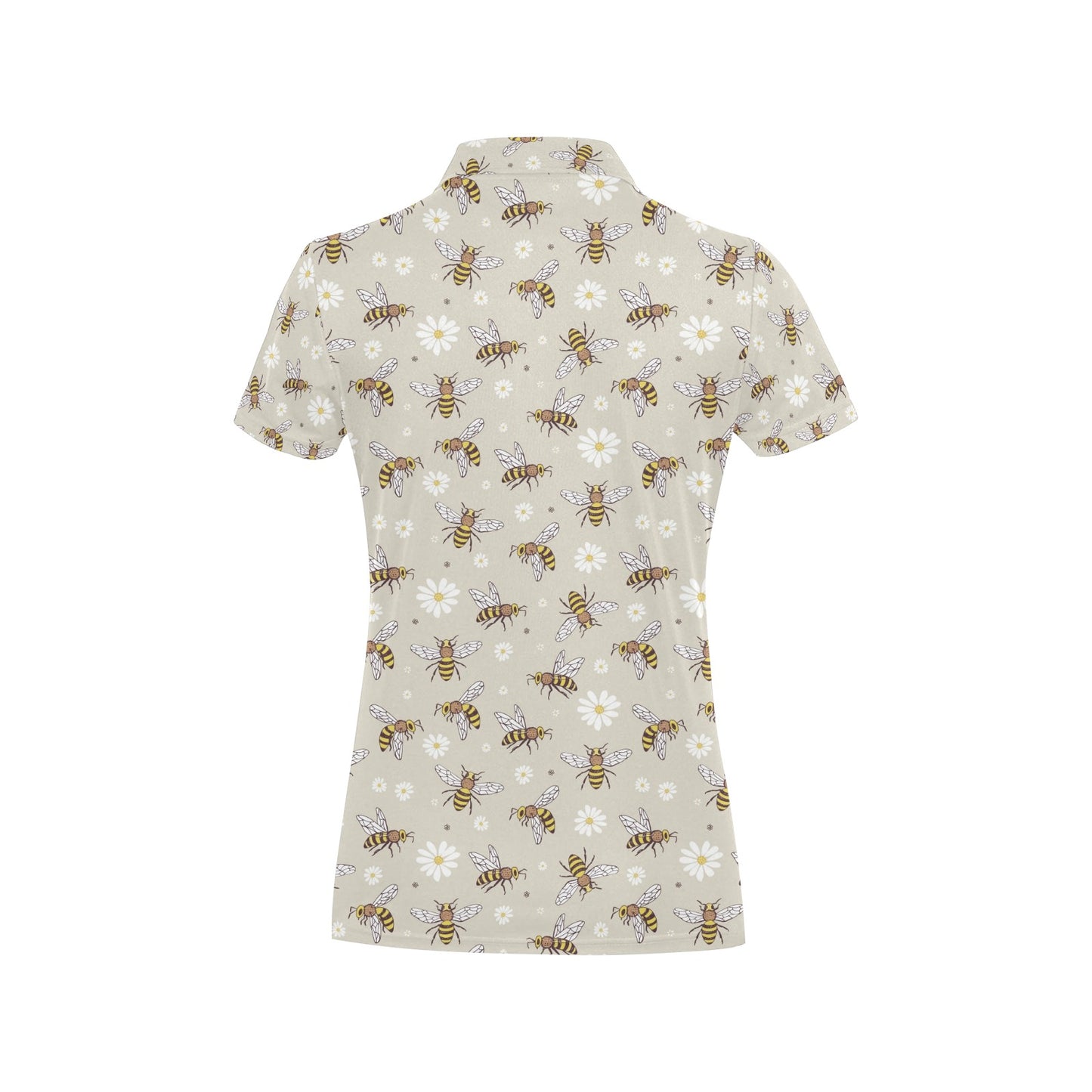 Bee Pattern Print Design 03 Women's Polo Shirt
