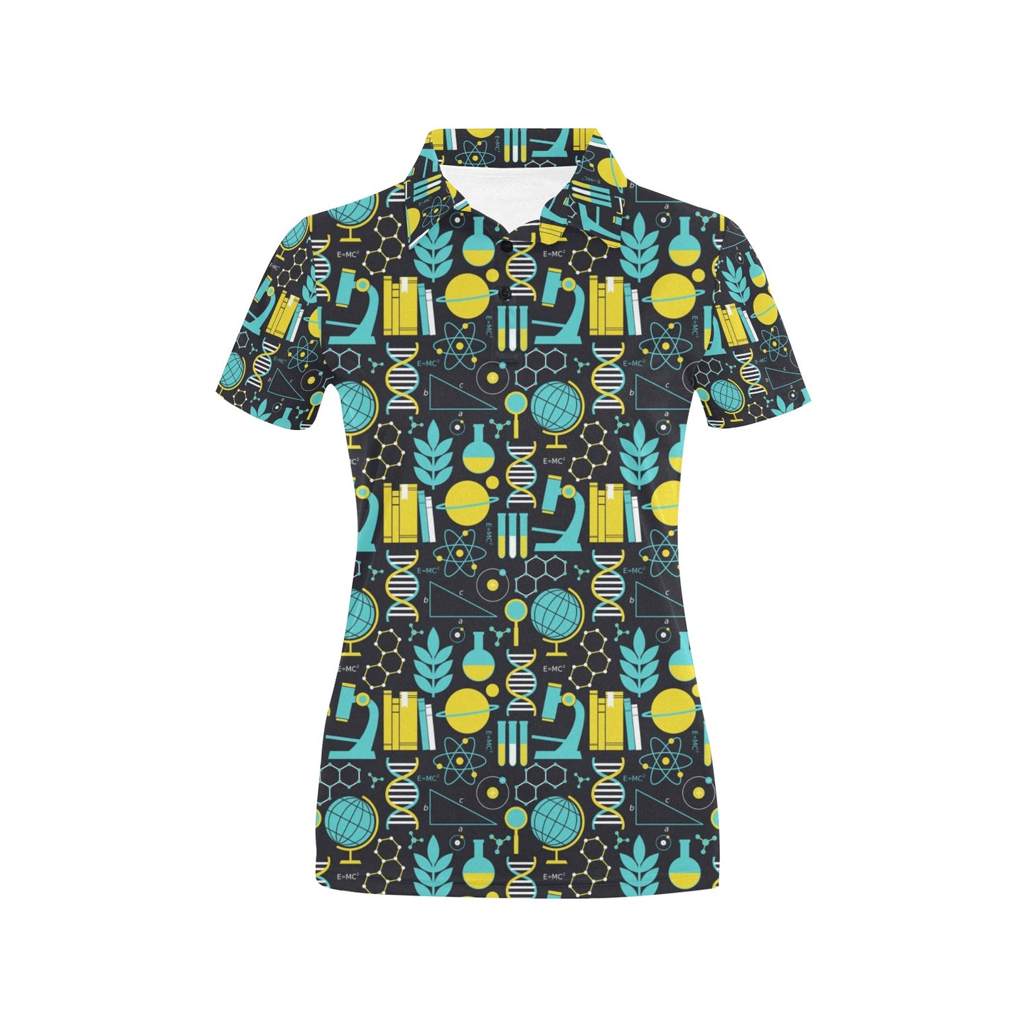 Science Print Design LKS301 Women's Polo Shirt