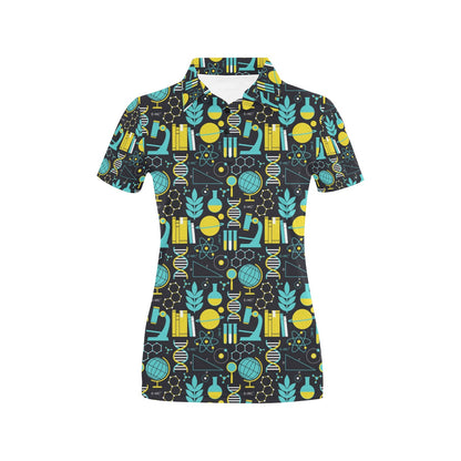 Science Print Design LKS301 Women's Polo Shirt