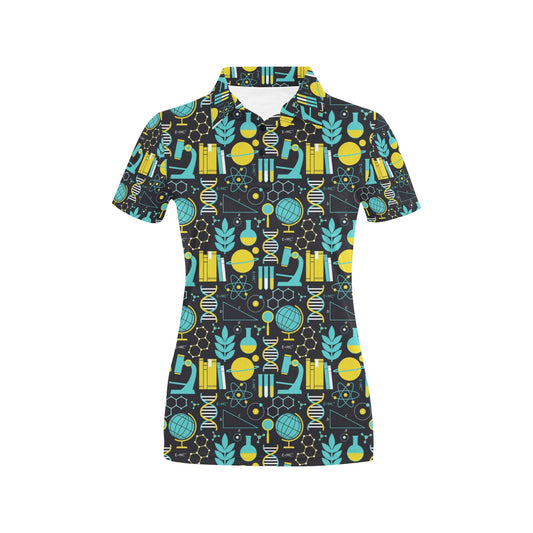 Science Print Design LKS301 Women's Polo Shirt