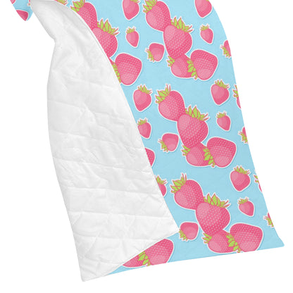 Strawberry Pattern Print Design SB04 Premium Quilt