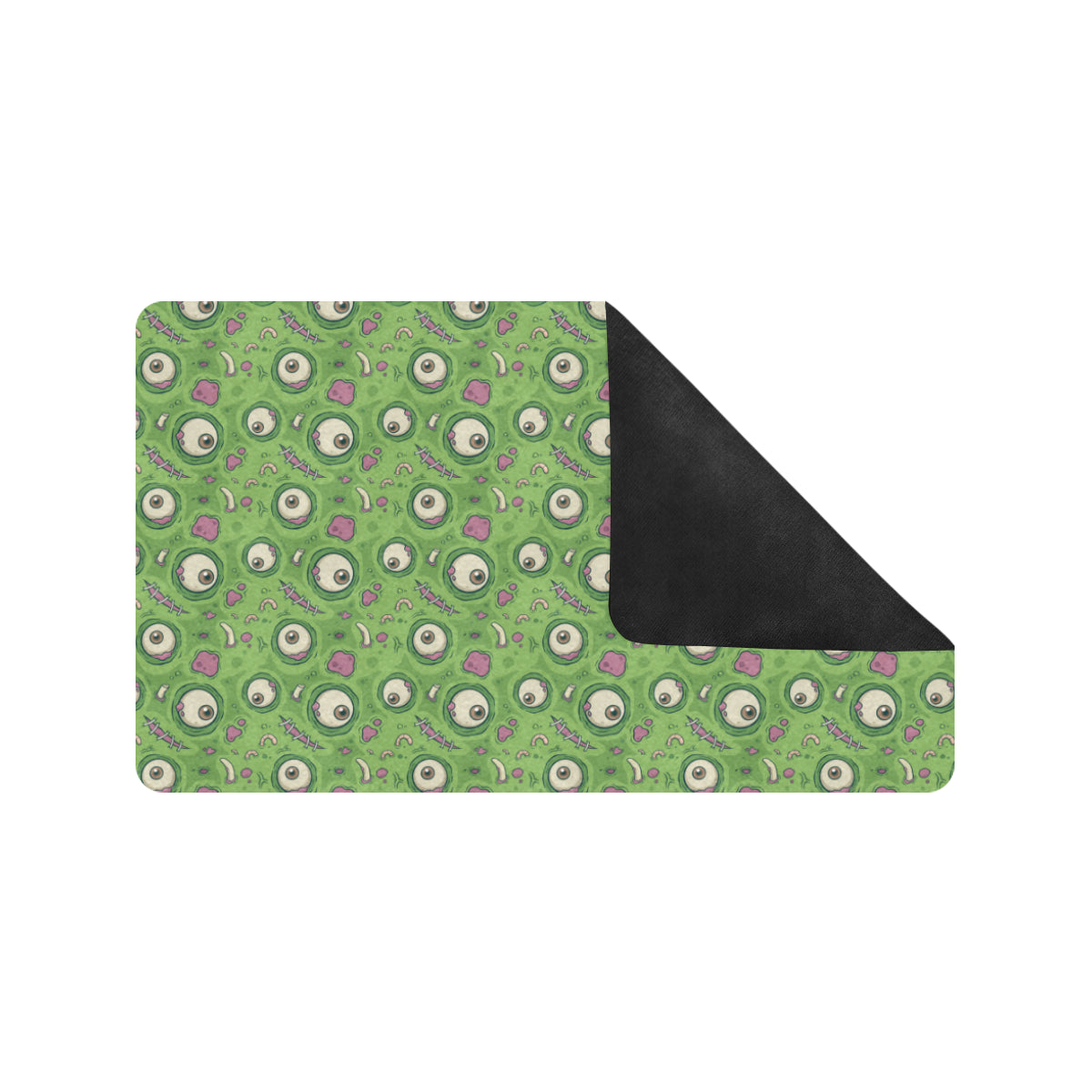 Zombie Eyes Design Pattern Print Rubber Doormat