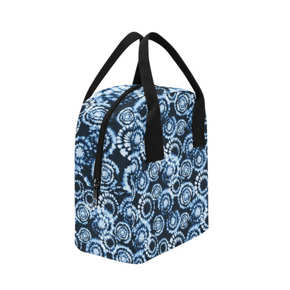 Tie Dye Dark Blue Print Design LKS306 Insulated Lunch Bag