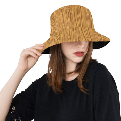 Wood Texture Print Design LKS301 Unisex Bucket Hat