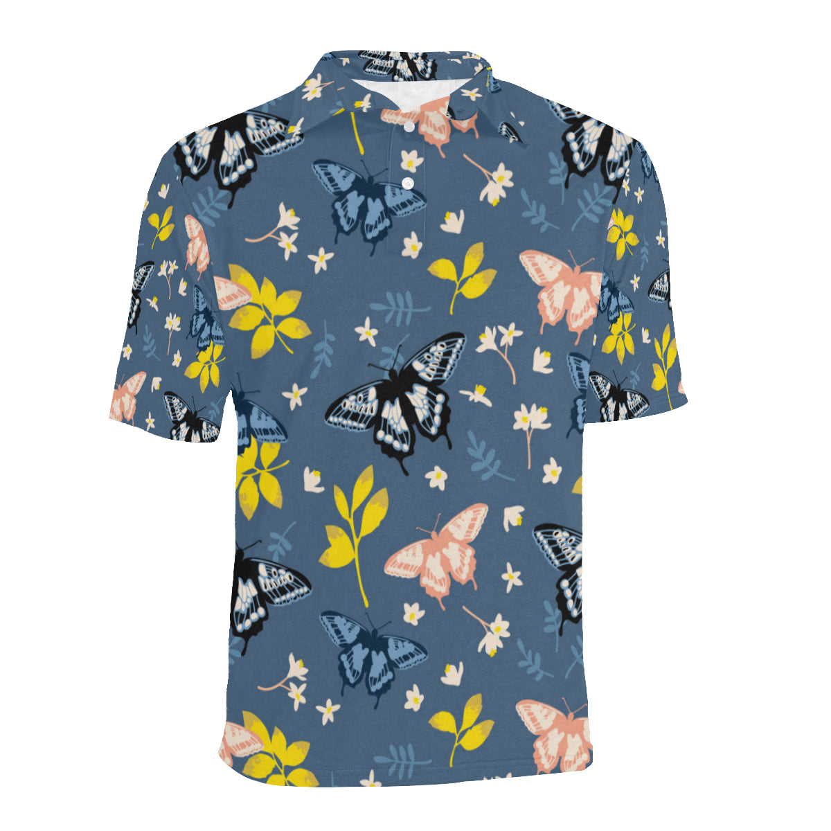 Monarch Butterfly Pattern Print Design 02 Men Polo Shirt