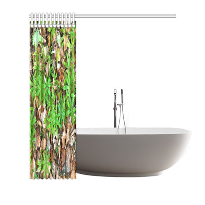 Camouflage Realistic Tree Fresh Print Shower Curtain