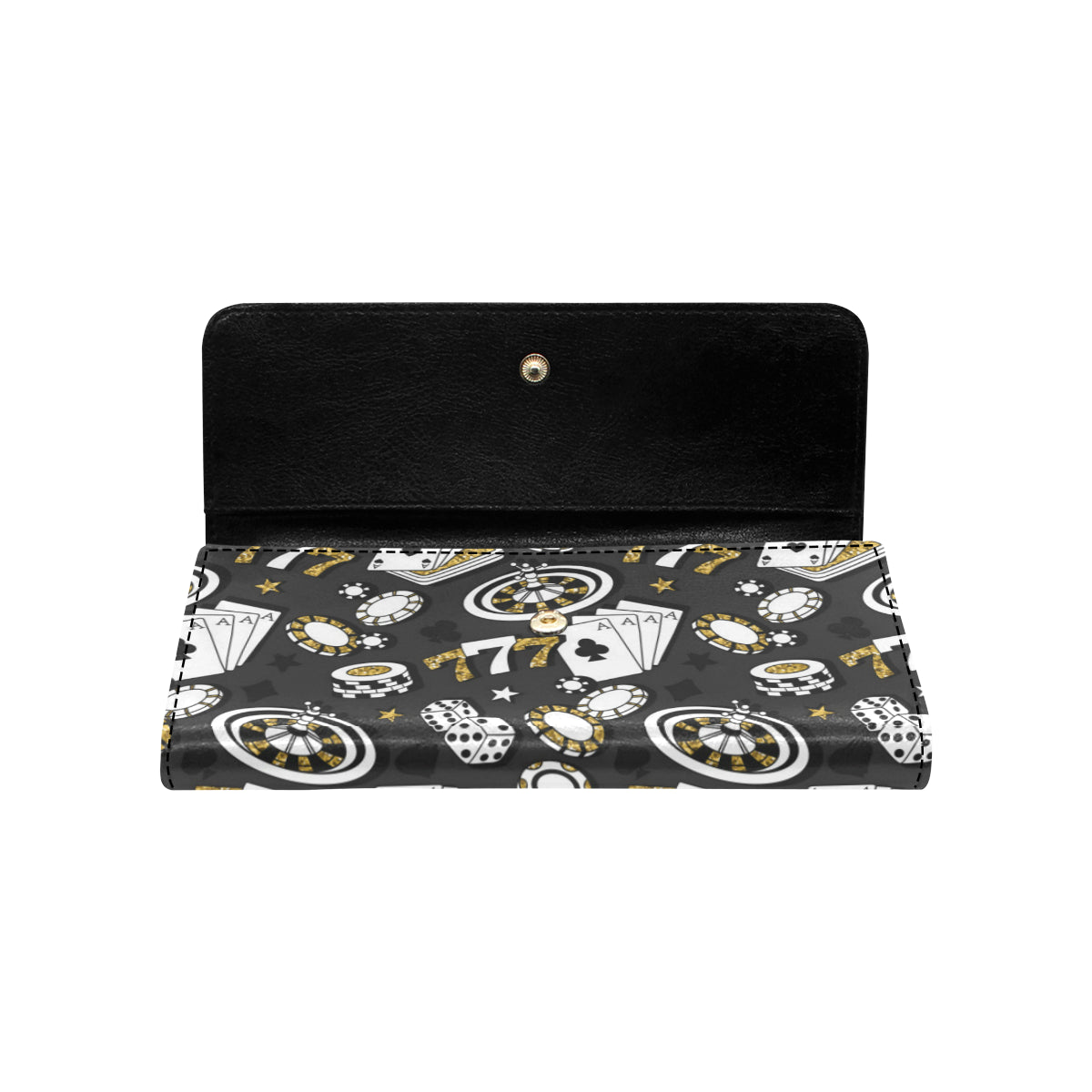 Casino Pattern Print Design 05 Women's Trifold Wallet