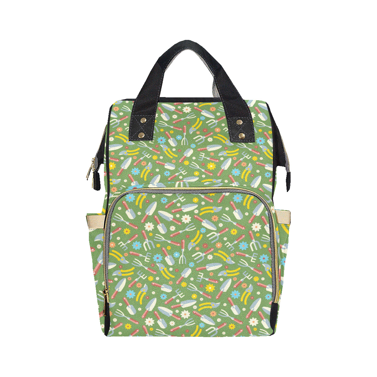 Gardening Pattern Print Design G06 Diaper Bag Backpack