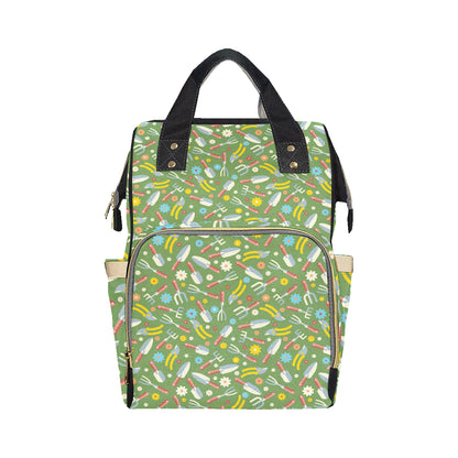 Gardening Pattern Print Design G06 Diaper Bag Backpack