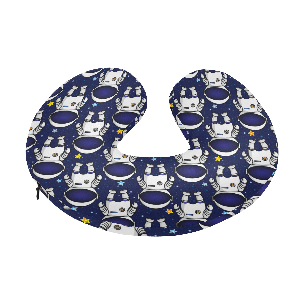 Astronaut Pattern Print Design 01 U-Shaped Travel Neck Pillow