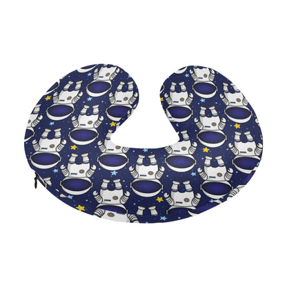 Astronaut Pattern Print Design 01 U-Shaped Travel Neck Pillow