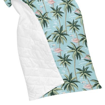 Palm Tree Pattern Print Design PT05 Premium Quilt