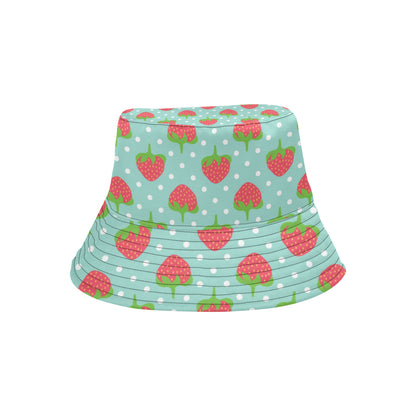 Strawberry Pattern Print Design SB06 Unisex Bucket Hat