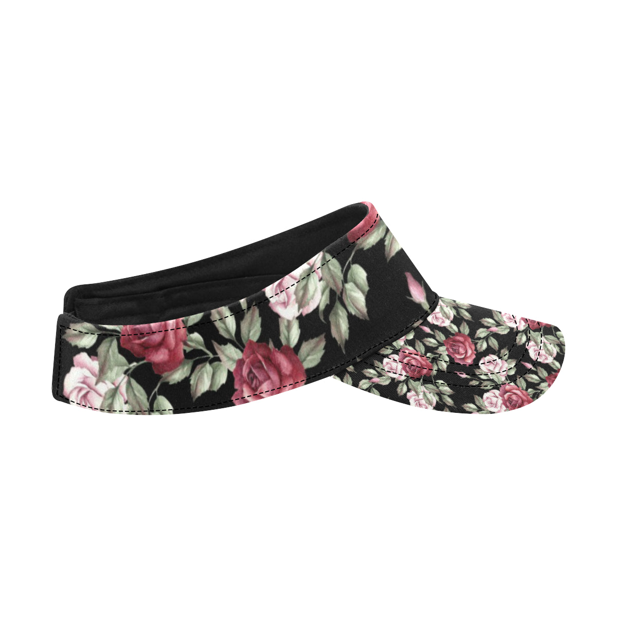 Rose Red Pink Pattern Print Design RO03 Unisex Sun Visor