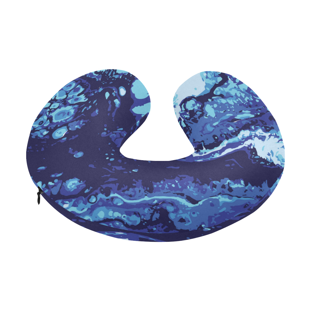 Ocean Liquid Pattern Print Design A03 U-Shaped Travel Neck Pillow