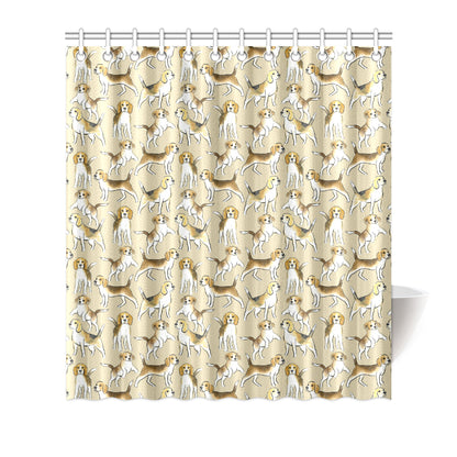 Beagle Pattern Print Design 04 Shower Curtain