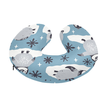 Penguin Pattern Print Design A05 U-Shaped Travel Neck Pillow