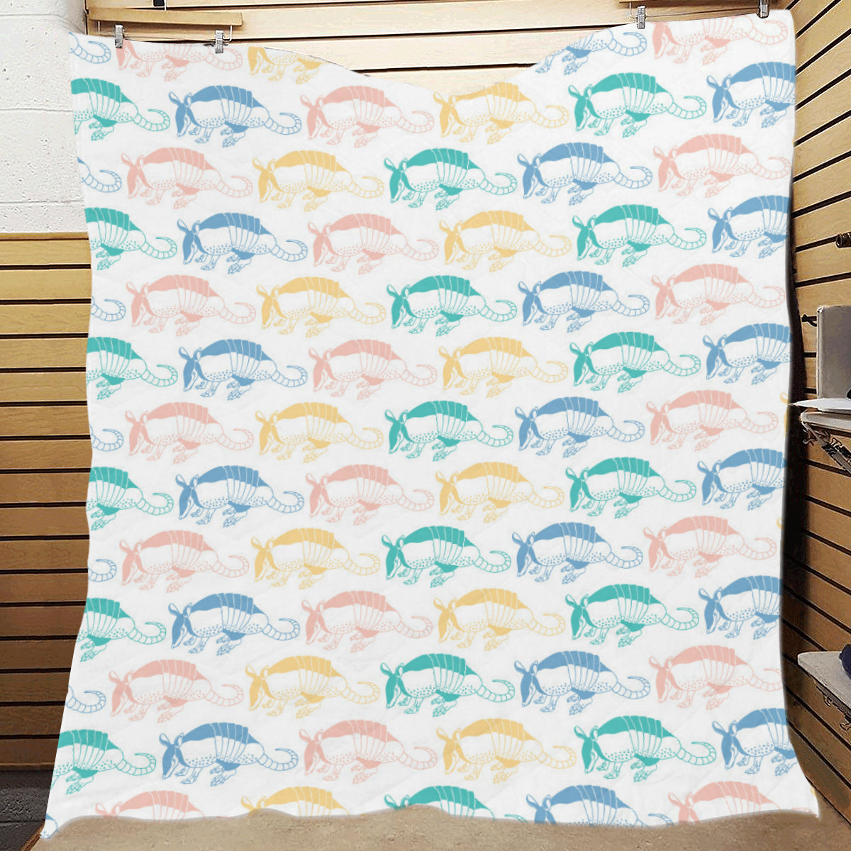 Armadillo Pattern Print Design 05 Premium Quilt