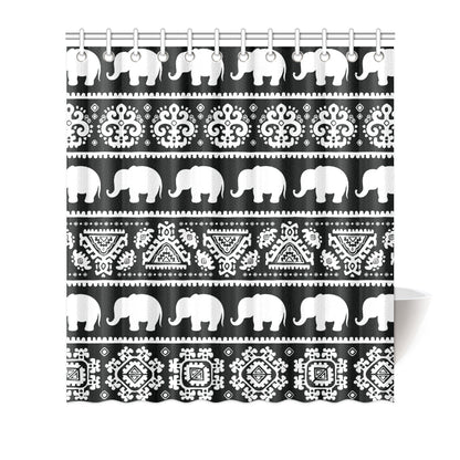 Elephant Pattern Shower Curtain