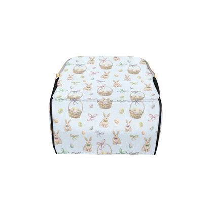 Rabbit Easter Eggs Pattern Print Design 03 Diaper Bag Backpack