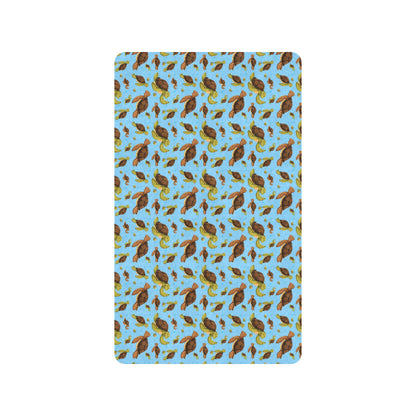 Hello Sea Turtle Print Pattern Rubber Doormat