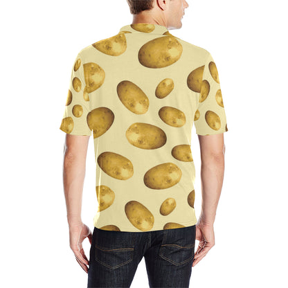 Potato Pattern Print Design A01 Men Polo Shirt
