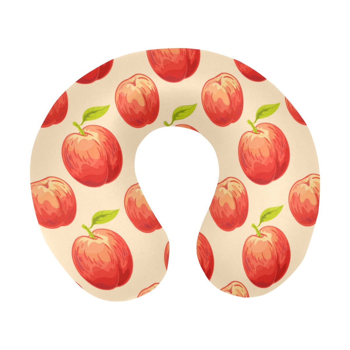 Peach Pattern Print Design A03 U-Shaped Travel Neck Pillow