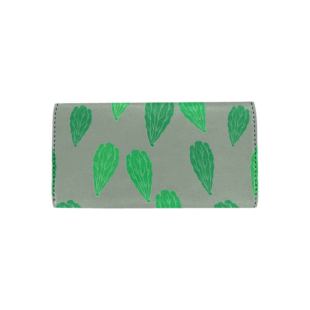 Lettuce Pattern Print Design 02 Women's Trifold Wallet