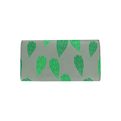 Lettuce Pattern Print Design 02 Women's Trifold Wallet