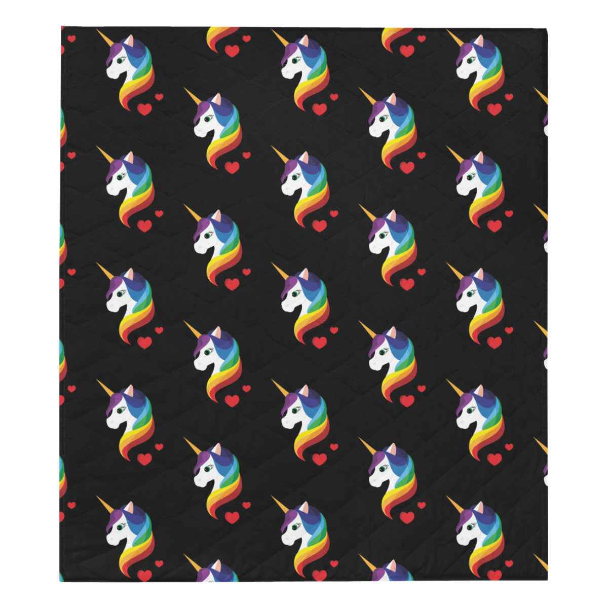 Rainbow Unicorn Pattern Print Design A03 Premium Quilt