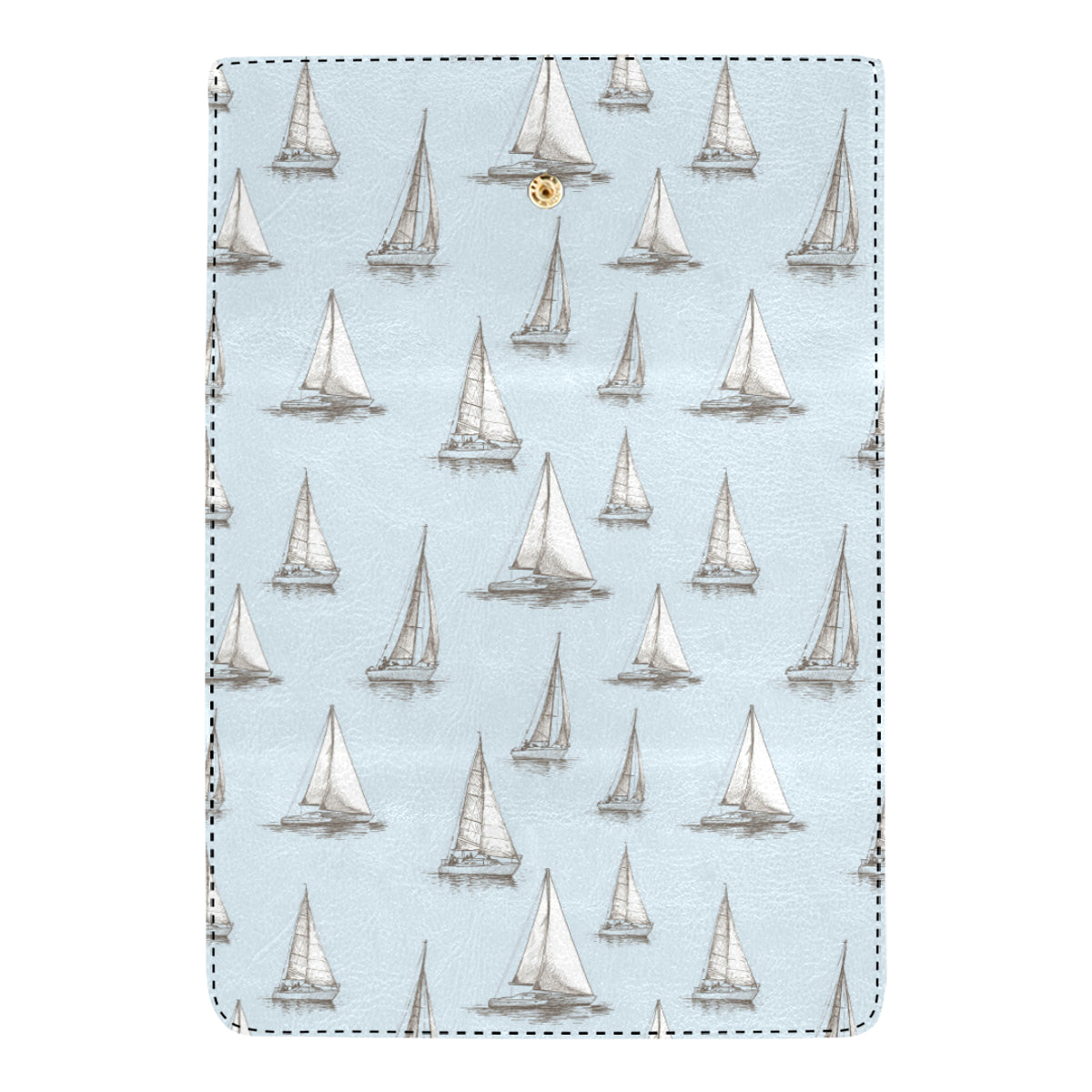 Sailing Ships Pattern Print Design A01 Women's Trifold Wallet