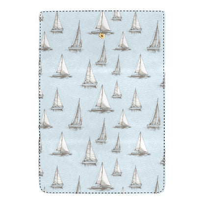 Sailing Ships Pattern Print Design A01 Women's Trifold Wallet