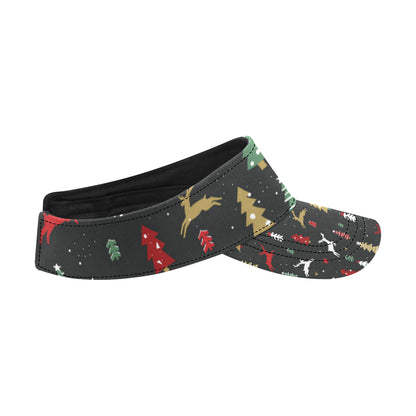 Christmas Tree Deer Style Pattern Print Design 03 Unisex Sun Visor