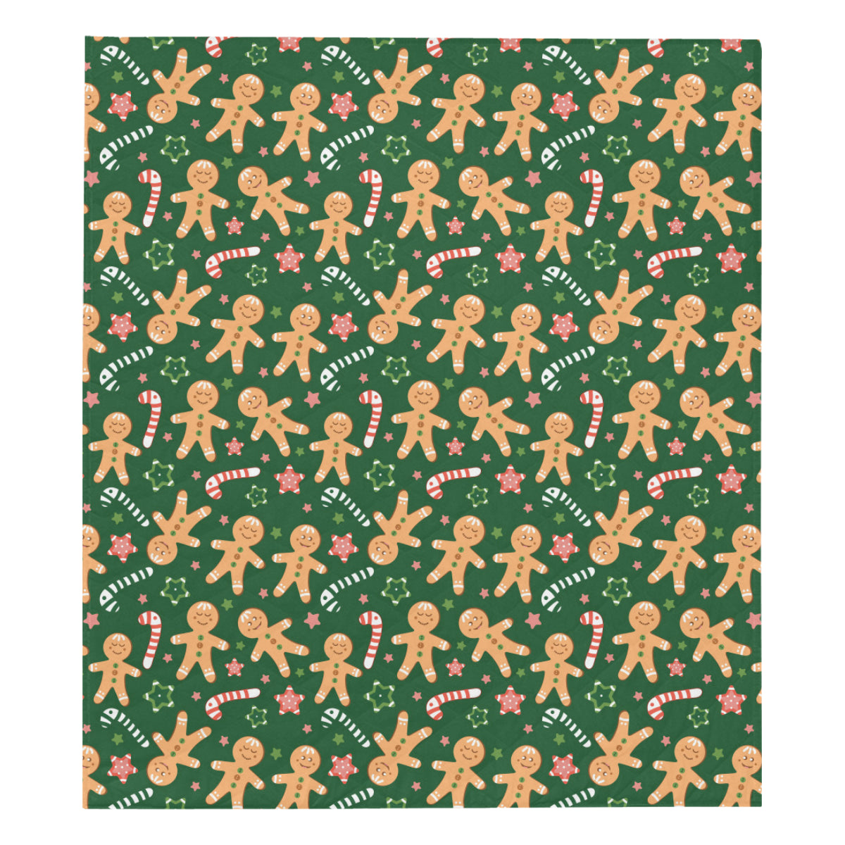 Gingerbread Pattern Print Design 04 Premium Quilt
