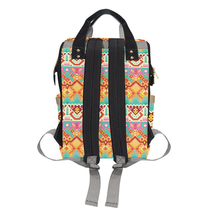 Aztec Pattern Print Design 03 Diaper Bag Backpack