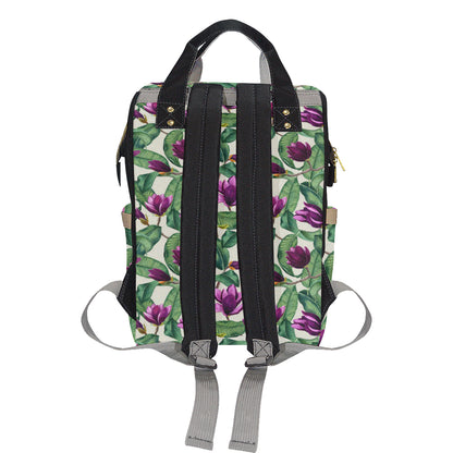 Magnolia Pattern Print Design MAG07 Diaper Bag Backpack