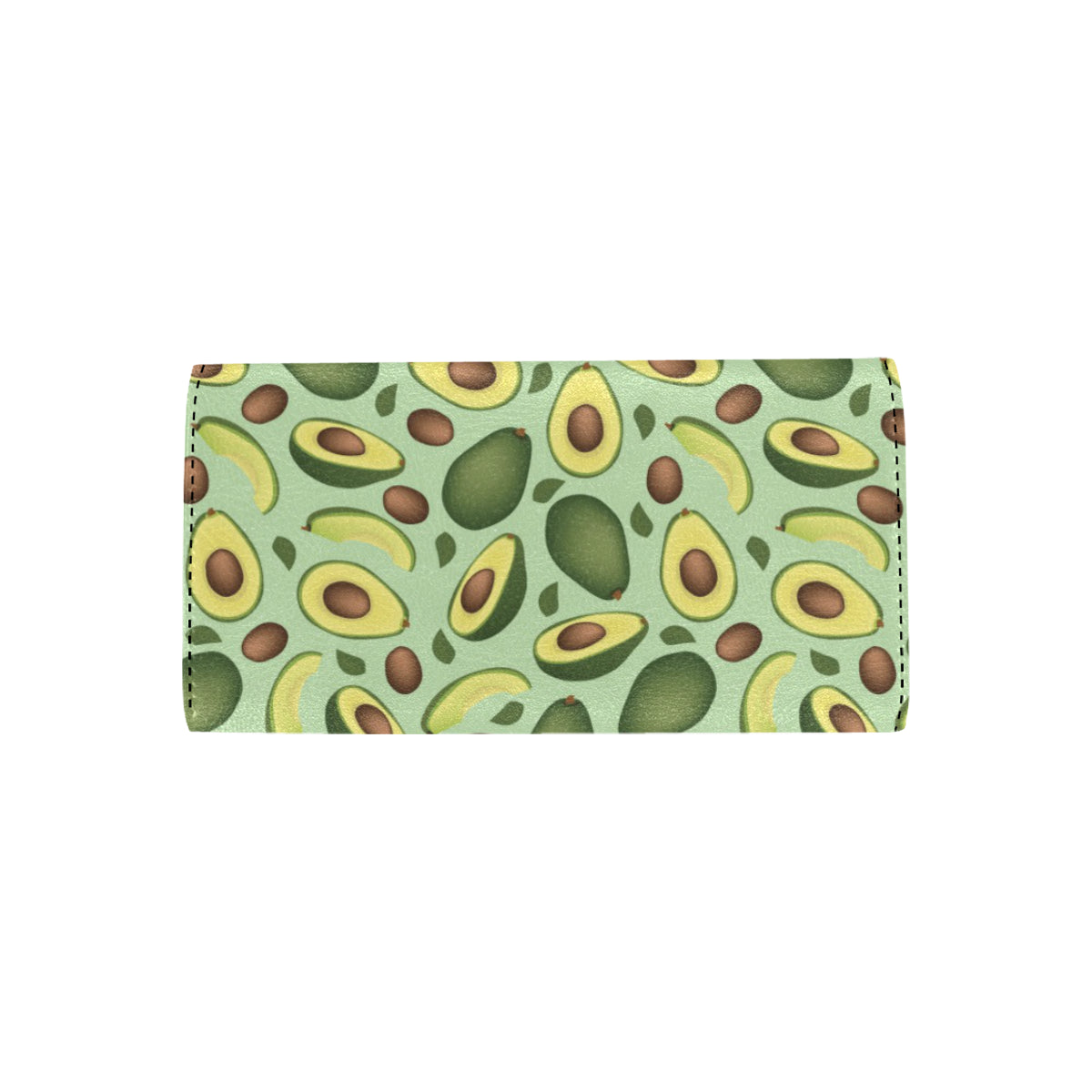 Avocado Pattern Print Design AC01 Women's Trifold Wallet