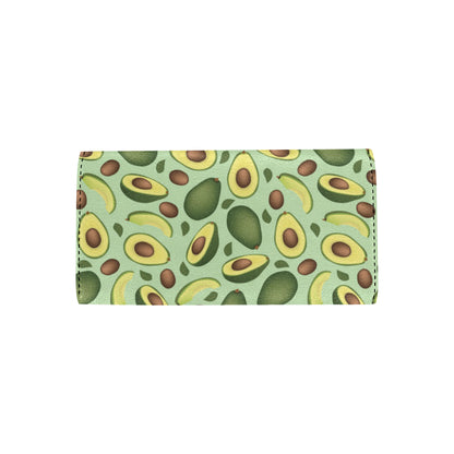 Avocado Pattern Print Design AC01 Women's Trifold Wallet
