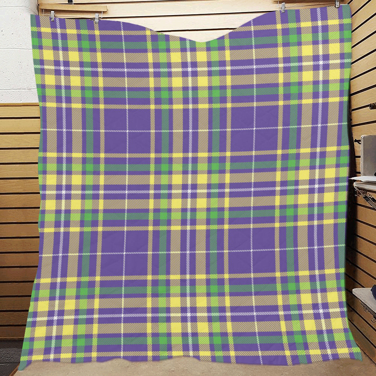 Mardi Gras Pattern Print Design 010 Premium Quilt