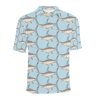 Swordfish Pattern Print Design 01 Men Polo Shirt
